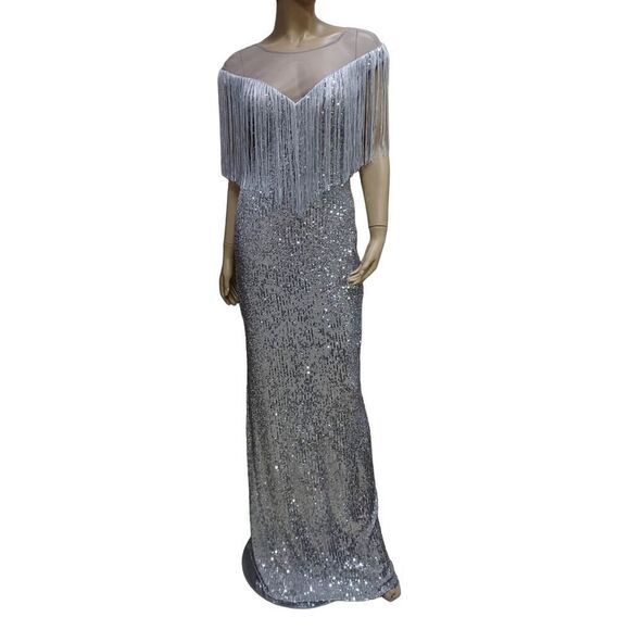 Sequin Embellished Fringe Dress - Picture 1 of 6